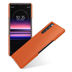 Handyhülle Hülle Luxus Leder Schutzhülle für Sony Xperia 5 Orange