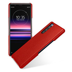 Handyhülle Hülle Luxus Leder Schutzhülle für Sony Xperia 5 Rot