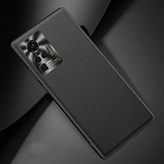 Handyhülle Hülle Luxus Leder Schutzhülle für Vivo X50 Pro 5G Schwarz