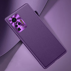 Handyhülle Hülle Luxus Leder Schutzhülle für Vivo X51 5G Violett