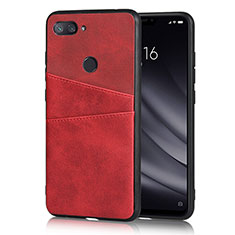Handyhülle Hülle Luxus Leder Schutzhülle für Xiaomi Mi 8 Lite Rot