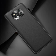 Handyhülle Hülle Luxus Leder Schutzhülle für Xiaomi Poco X3 NFC Schwarz