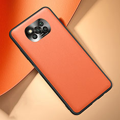 Handyhülle Hülle Luxus Leder Schutzhülle für Xiaomi Poco X3 Orange