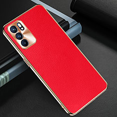 Handyhülle Hülle Luxus Leder Schutzhülle GS1 für Oppo Reno6 5G Rot
