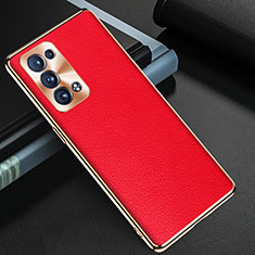 Handyhülle Hülle Luxus Leder Schutzhülle GS1 für Oppo Reno6 Pro+ Plus 5G Rot