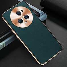 Handyhülle Hülle Luxus Leder Schutzhülle GS3 für Huawei Honor Magic5 Pro 5G Grün
