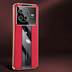Handyhülle Hülle Luxus Leder Schutzhülle JB1 für Vivo X80 5G Rot