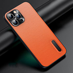 Handyhülle Hülle Luxus Leder Schutzhülle JB3 für Apple iPhone 13 Pro Max Orange