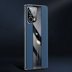 Handyhülle Hülle Luxus Leder Schutzhülle JB3 für Oppo Find X5 Pro 5G Blau