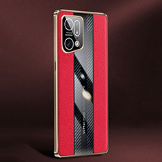 Handyhülle Hülle Luxus Leder Schutzhülle JB3 für Oppo Find X5 Pro 5G Rot