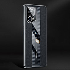 Handyhülle Hülle Luxus Leder Schutzhülle JB3 für Oppo Find X5 Pro 5G Schwarz
