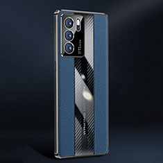 Handyhülle Hülle Luxus Leder Schutzhülle JB3 für Oppo Reno6 Pro 5G India Blau