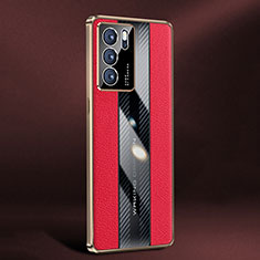 Handyhülle Hülle Luxus Leder Schutzhülle JB3 für Oppo Reno6 Pro 5G India Rot