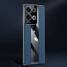 Handyhülle Hülle Luxus Leder Schutzhülle JB3 für Oppo Reno8 Pro+ Plus 5G Blau
