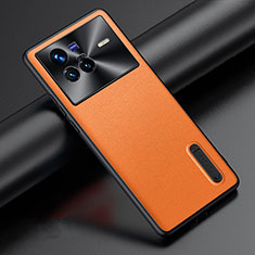 Handyhülle Hülle Luxus Leder Schutzhülle JB3 für Vivo X80 5G Orange