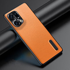 Handyhülle Hülle Luxus Leder Schutzhülle JB4 für Oppo Find X5 5G Orange