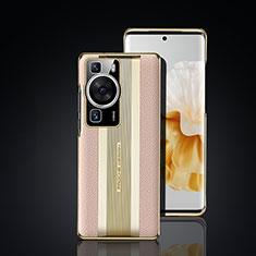 Handyhülle Hülle Luxus Leder Schutzhülle JB6 für Huawei P60 Gold
