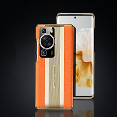 Handyhülle Hülle Luxus Leder Schutzhülle JB6 für Huawei P60 Pro Orange