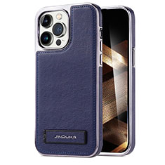 Handyhülle Hülle Luxus Leder Schutzhülle JD1 für Apple iPhone 14 Pro Blau