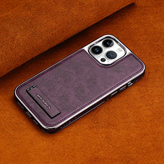Handyhülle Hülle Luxus Leder Schutzhülle JD2 für Apple iPhone 14 Pro Max Violett
