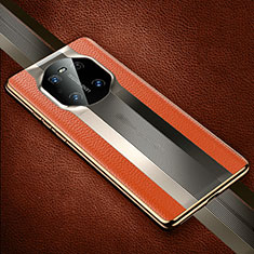 Handyhülle Hülle Luxus Leder Schutzhülle K01 für Huawei Mate 40 Pro Orange