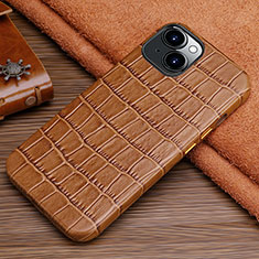 Handyhülle Hülle Luxus Leder Schutzhülle L01 für Apple iPhone 13 Braun