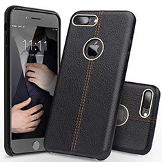 Handyhülle Hülle Luxus Leder Schutzhülle L01 für Apple iPhone 7 Plus Schwarz