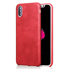 Handyhülle Hülle Luxus Leder Schutzhülle L01 für Apple iPhone Xs Max Rot