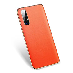 Handyhülle Hülle Luxus Leder Schutzhülle L01 für Oppo Find X2 Neo Orange