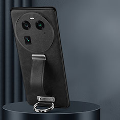 Handyhülle Hülle Luxus Leder Schutzhülle LD2 für Oppo Find X6 Pro 5G Schwarz