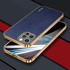 Handyhülle Hülle Luxus Leder Schutzhülle LD3 für Apple iPhone 13 Pro Max Blau