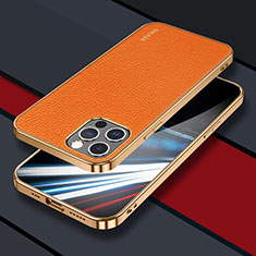 Handyhülle Hülle Luxus Leder Schutzhülle LD3 für Apple iPhone 13 Pro Max Orange