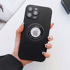 Handyhülle Hülle Luxus Leder Schutzhülle mit Mag-Safe Magnetic Magnetisch für Apple iPhone 13 Pro Schwarz