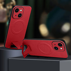 Handyhülle Hülle Luxus Leder Schutzhülle mit Mag-Safe Magnetic Magnetisch für Apple iPhone 14 Plus Rot