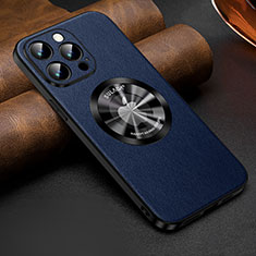 Handyhülle Hülle Luxus Leder Schutzhülle mit Mag-Safe Magnetic Magnetisch LD2 für Apple iPhone 13 Pro Max Blau