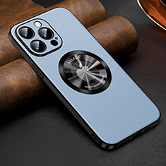 Handyhülle Hülle Luxus Leder Schutzhülle mit Mag-Safe Magnetic Magnetisch LD2 für Apple iPhone 13 Pro Max Hellblau