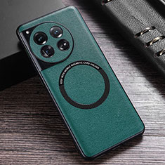 Handyhülle Hülle Luxus Leder Schutzhülle mit Mag-Safe Magnetic Magnetisch P01 für OnePlus 12 5G Grün