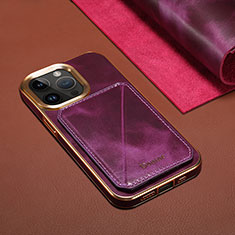 Handyhülle Hülle Luxus Leder Schutzhülle MT1 für Apple iPhone 14 Pro Max Violett