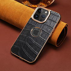 Handyhülle Hülle Luxus Leder Schutzhülle MT3 für Apple iPhone 14 Pro Max Schwarz