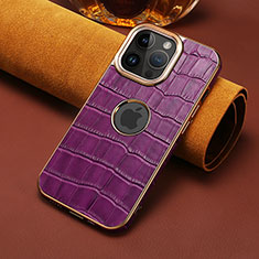 Handyhülle Hülle Luxus Leder Schutzhülle MT3 für Apple iPhone 14 Pro Max Violett