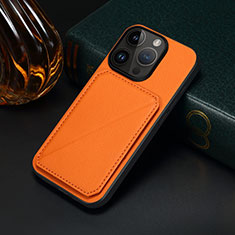 Handyhülle Hülle Luxus Leder Schutzhülle MT4 für Apple iPhone 14 Pro Max Orange