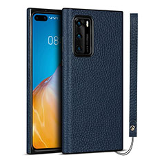 Handyhülle Hülle Luxus Leder Schutzhülle N02 für Huawei P40 Blau