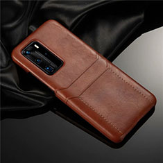Handyhülle Hülle Luxus Leder Schutzhülle N06 für Huawei P40 Pro Hellbraun
