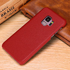 Handyhülle Hülle Luxus Leder Schutzhülle P01 für Samsung Galaxy S9 Rot