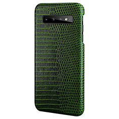 Handyhülle Hülle Luxus Leder Schutzhülle P02 für Samsung Galaxy S10 5G Grün