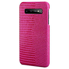 Handyhülle Hülle Luxus Leder Schutzhülle P02 für Samsung Galaxy S10 Pink