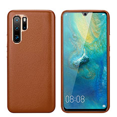 Handyhülle Hülle Luxus Leder Schutzhülle P03 für Huawei P30 Pro Braun