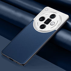 Handyhülle Hülle Luxus Leder Schutzhülle QK1 für Oppo Find X7 Ultra 5G Blau