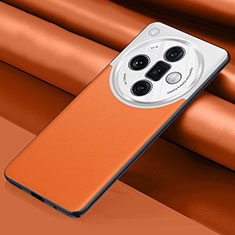 Handyhülle Hülle Luxus Leder Schutzhülle QK1 für Oppo Find X7 Ultra 5G Orange