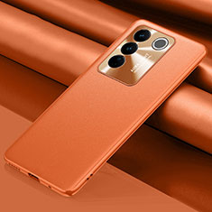 Handyhülle Hülle Luxus Leder Schutzhülle QK1 für Vivo V27 5G Orange